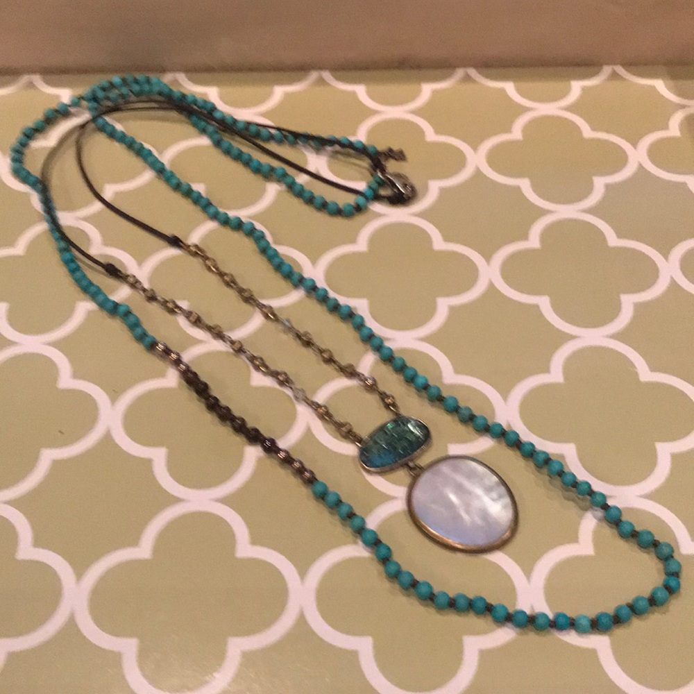 Silpada brass, turquoise, brown beaded set